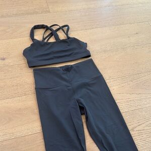 Dark Gray Athleta Workout Set